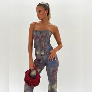 NWT Tiger Mist Milly Top Graphic Print Size XL